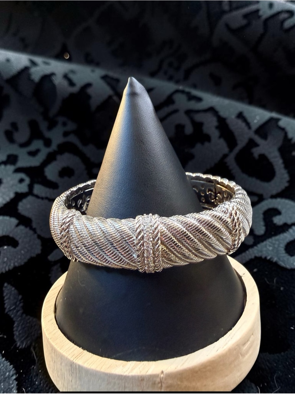Judith Ripka Sterling Silver Cubic Zirconia Bangle